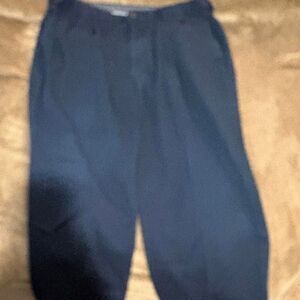 Haggar Men's Navy and Blue Trousers